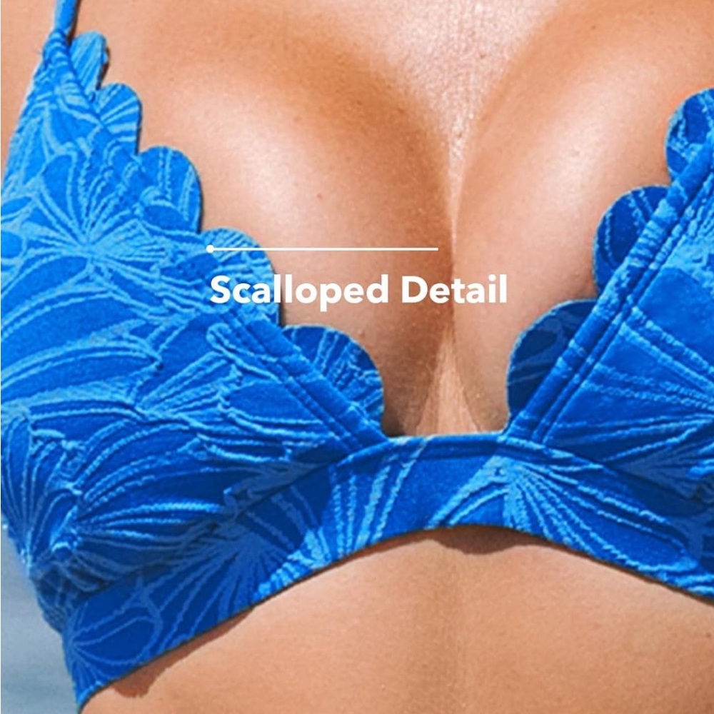 CUPSHE Vibrant Blue Floral Bikini - Picture 6 of 6
